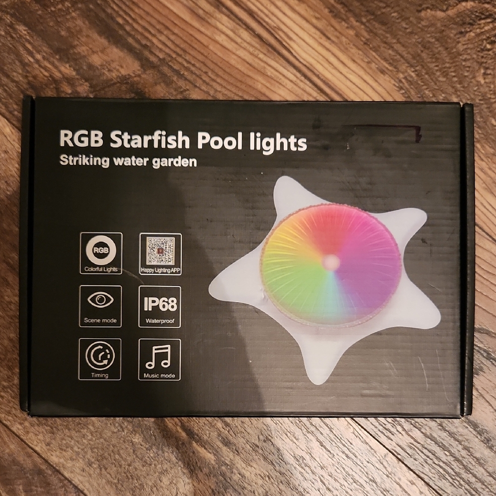 RGB Colorful Starfish Pool Light